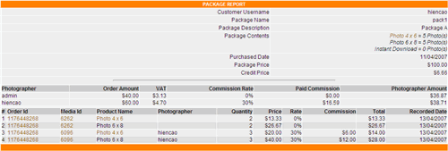 package report